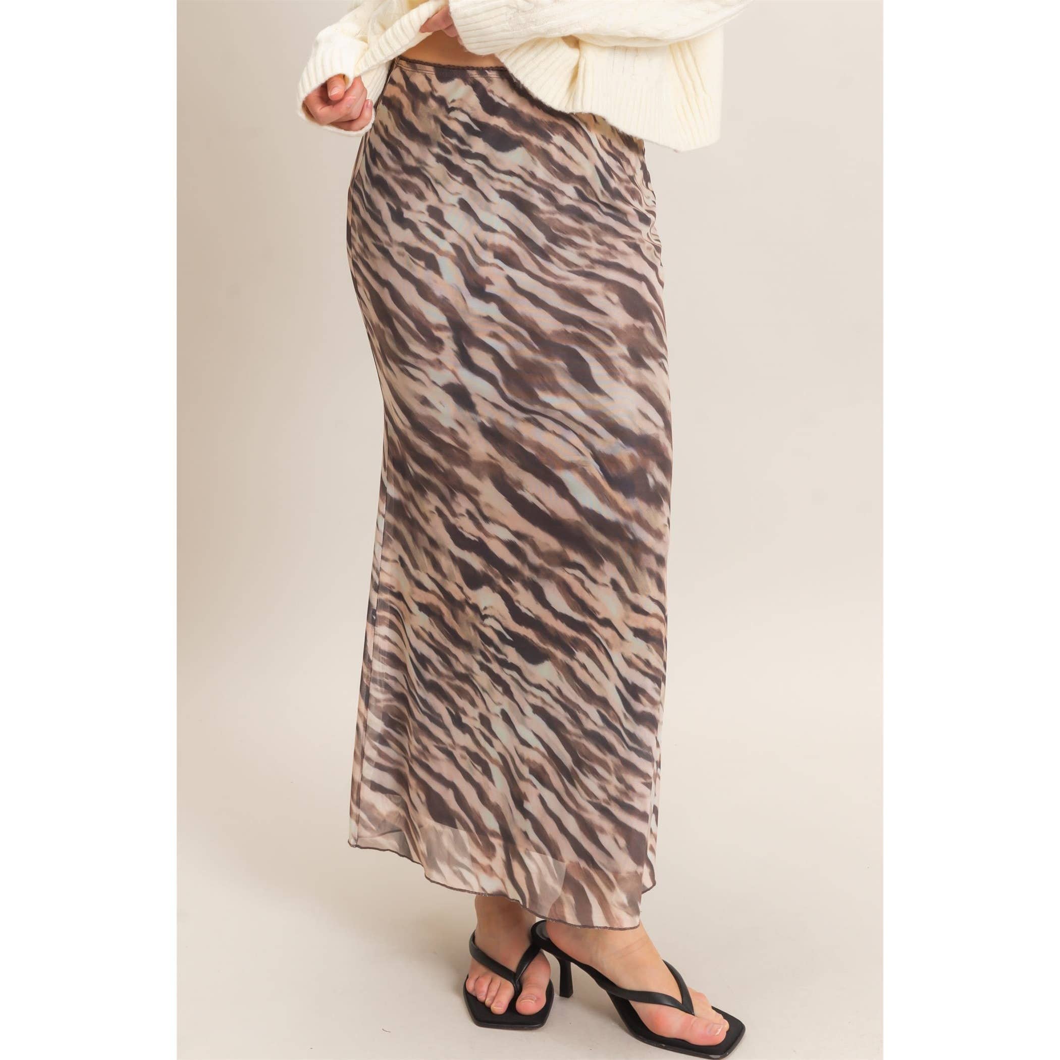 Mari Mesh Maxi Skirt