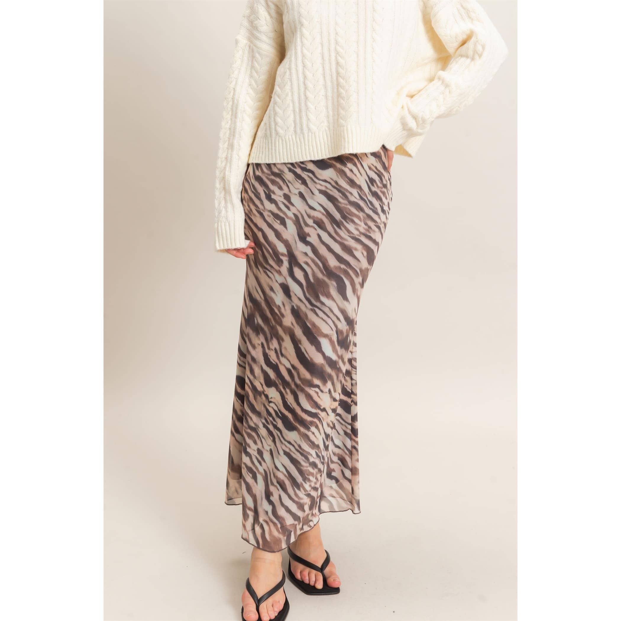 Mari Mesh Maxi Skirt