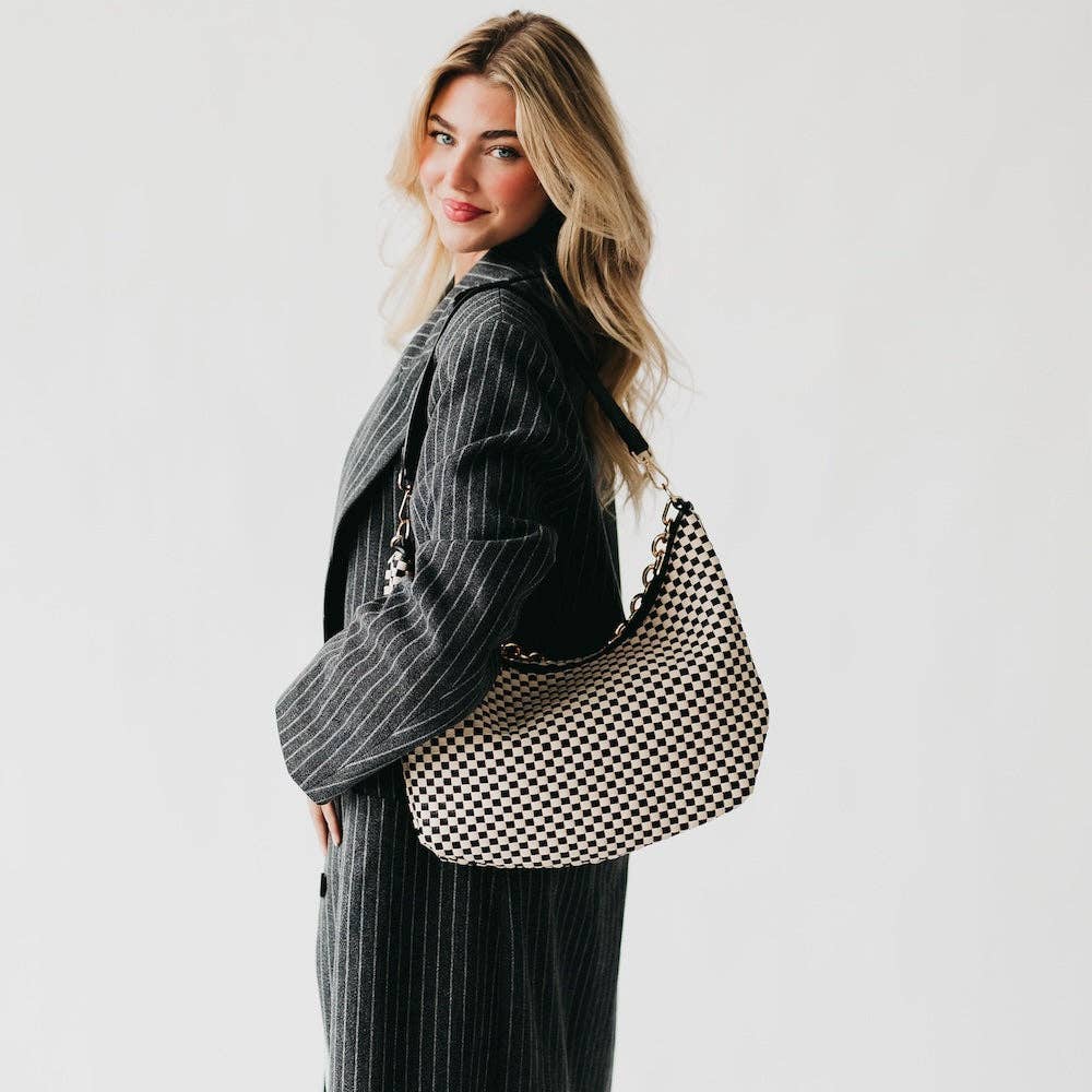 Slouchy Woven Shoulder Bag
