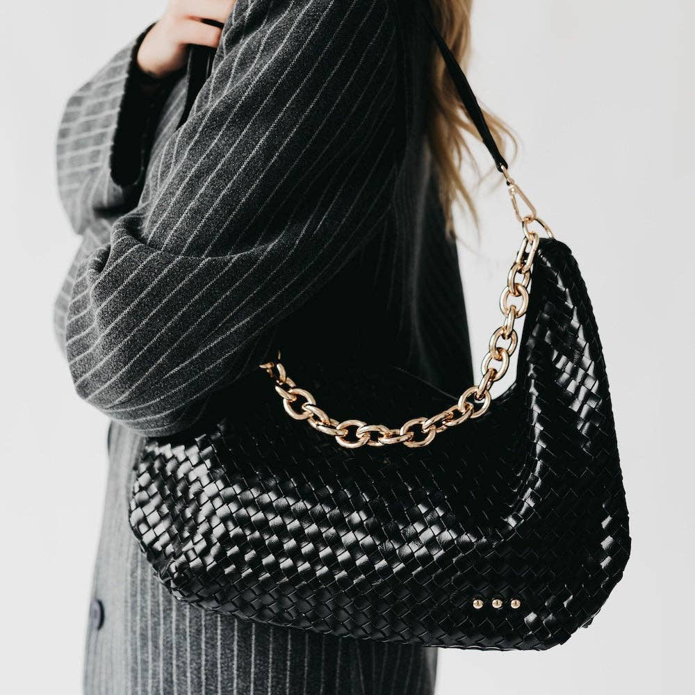 Slouchy Woven Shoulder Bag
