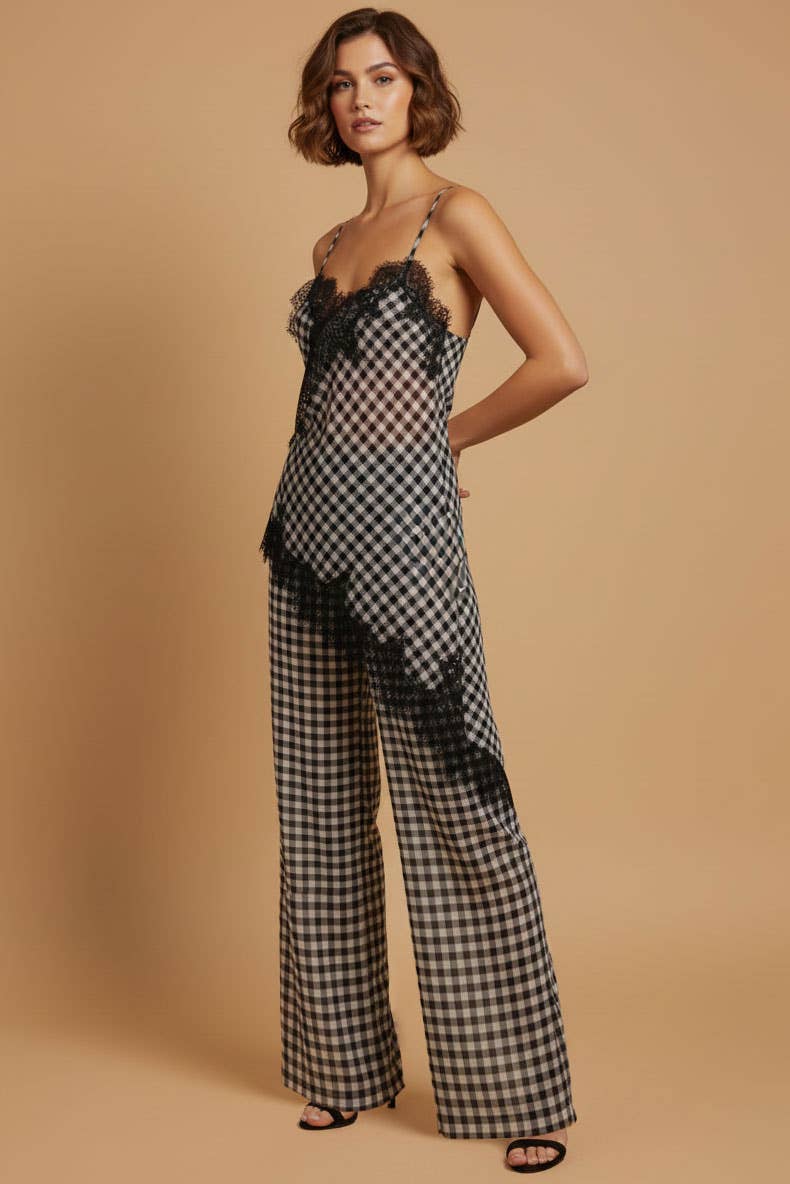 Gingham Lace Pant