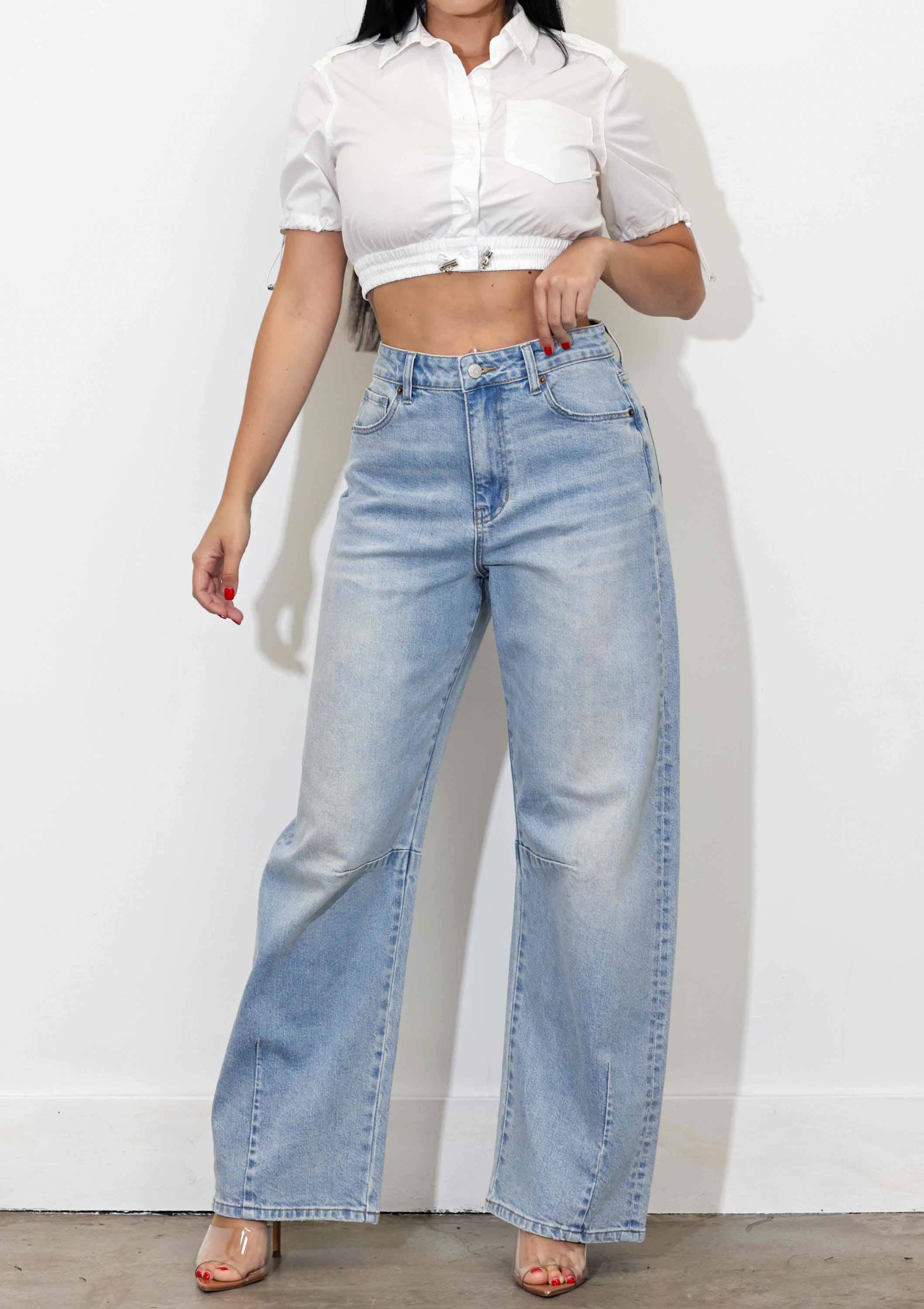 Not My First Rodeo Barrel Jeans